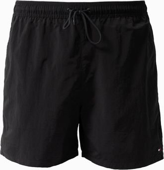 Tommy Hilfiger Mens Tommy Hilfiger Solid Mens Drawstring Swimming Shorts - Black - Size: 33/32/32