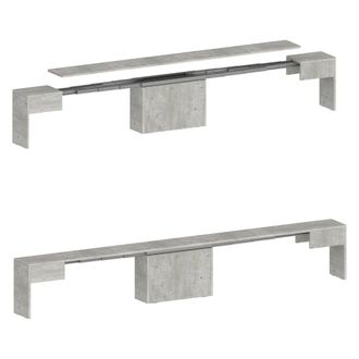 Dmora Dmora - Banco Ubertino, Asiento Para Mesa De Comedor, Banco Individual Extensible, 290x25h45 Cm, Cemento
