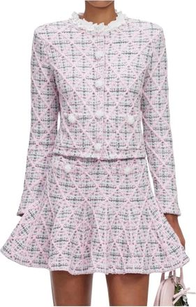 Self Portrait Dames, Jassen, Roze, Maat: M Tweed