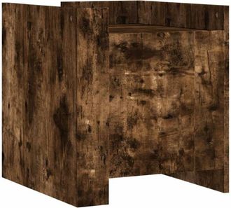 vidaXL Vidaxl - Mesita De Noche Madera De Ingenier&iacute;a Roble Ahumado 45x50x50 Cm