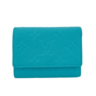 Louis Vuitton Blue Leather Wallet (Tri-Fold) (Pre-Owned)