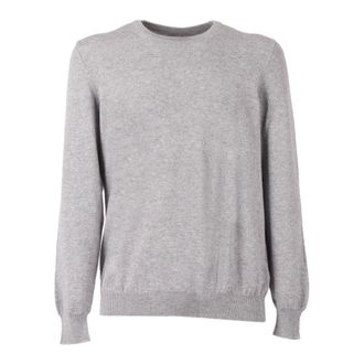 Fedeli Maglia Girocollo - male - Fedeli - Cashmere Knitwear - Gray - 2XL - Knitwear