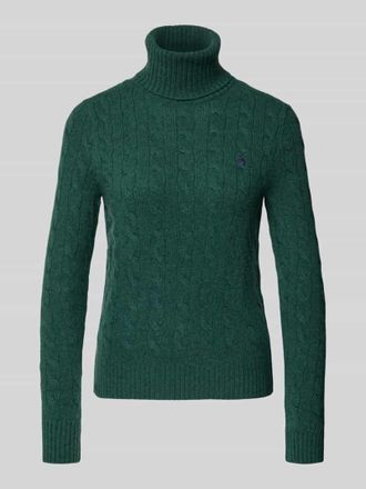 Polo Ralph Lauren Slim Fit Rollkragenpullover mit Label-Stitching in Gruen, Gr&ouml;&szlig;e XS
