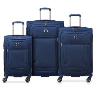 DELSEY Paris Helium DLX 3-Piece Set (20/25/29) Softside Expandable Luggage with Spinner Wheels in Navy Blue at Nordstrom, Size Medium