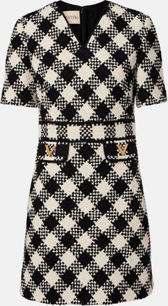 Valentino Abito corto VGold in tweed a quadri