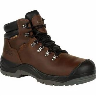Rocky Mens Worksmart Met Guard Boots In Brown
