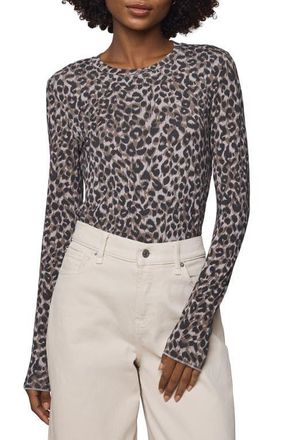Splendid Leopard Print Long Sleeve T-Shirt at Nordstrom, Size X-Small