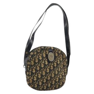 Dior Pre-owned Shoulder Bags, female, Multicolor, Size: ONE SIZE Pre-owned Vintage Trotter Canvas Shoulder Bag