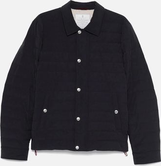 Brunello Cucinelli Mens Padded Overshirt Navy - Size: 42/Regular