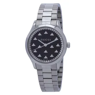 Gucci G-Timeless Quartz Black Dial Ladies Watch YA1265034