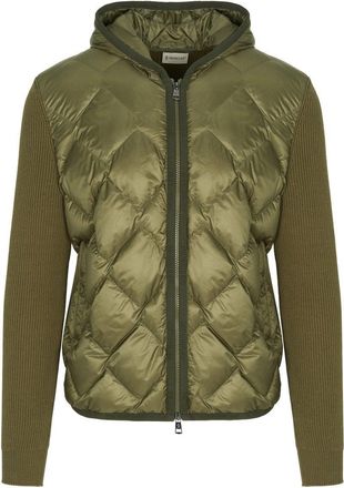 Moncler HOODED HYBRID CARDIGAN Size: XL, colour: GREEN