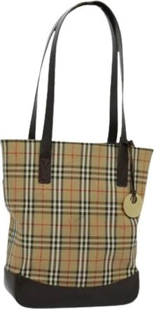 Burberry Pre-owned Tote Bags, female, Multicolor, Size: ONE SIZE Pre-owned Canvas Shoulder Bag