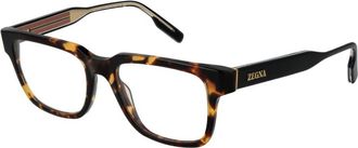 Ermenegildo Zegna Brown Acetate Glasses Mens (Frames)