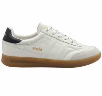 Gola Mens Stadia Leather Sneakers In White/black/gum