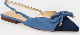 Lilly Pulitzer Brit Denim Bow Slingback Shoe