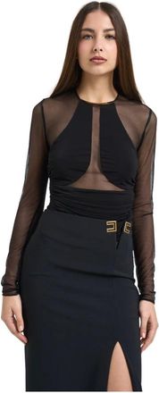 Elisabetta Franchi Mujer, Camisetas, Negro, Talla: M