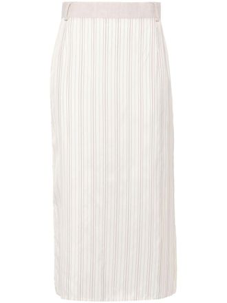 BETTTER Gonna midi a righe Bettter x Zegna - Toni neutri