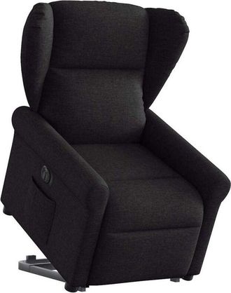 vidaXL Sill&oacute;n El&eacute;ctrico Reclinable Elevable De Tela Negro Vidaxl