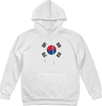 Generic Fleece Lining Patriotic South Korea Flag Hoodie Funny Flag Graphic Printed Hooded Sweatshirt With Pockets Gift Unisex Top Fit Sweatshirt Clothes Multi