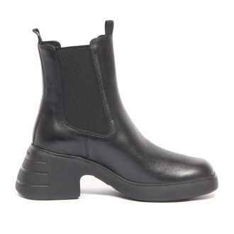 Hogan Heeled Boots, female, Black, Size: 7 1/2 US Chelsea Ankle Boots