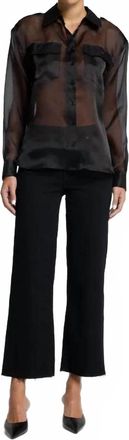 7 For All Mankind Cropped Alexa Jeans In Black