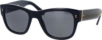 Dolce & Gabbana Vierkante zonnebril met metalen details - unisex - Zonnebrillen - Zwart - 52 MM - Accessoires