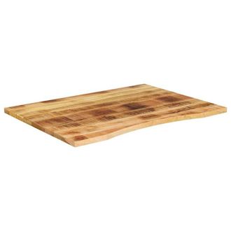 Berkfield Home Desk Top with Curve 110x80x2.5 cm Solid Wood Rough Mango in Brown