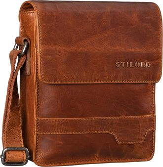 STILORD Sven Mens Bags Shoulder Leather Small Brown Messenger for Men Vintage Cross Body Bag for 8 inch Tablets DIN A5 Satchel Genuine Leather, Colour:maraska