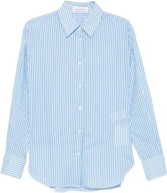 Frankie Shop Overhemden, Dames, Blauw, L, Katoen, Peri Katoenen Shirt