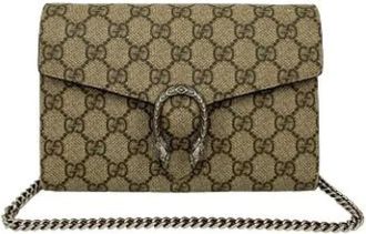 Gucci Pre-owned Cross Body Bags, female, Brown, Size: ONE SIZE Pre-owned Plastic Cross Body Bag
