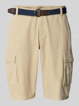 Lerros Regular Fit Cargoshorts mit G&uuml;rtel in Beige, Gr&ouml;&szlig;e 31