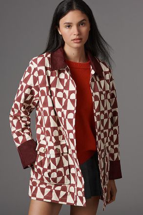 SZ Blockprints Patterned Swing Coat Jacket