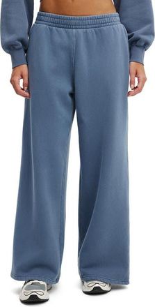 Cotton On Womens Active Fleece Wide Leg Sweatpant in Washed Infinity Blue at Nordstrom, Size Medium
