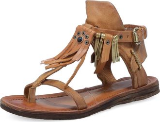 A.S.98 Raleigh Ankle Strap Sandal in Camel at Nordstrom, Size 10.5-11Us