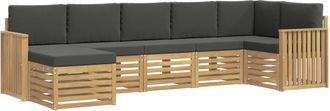 vidaXL Conjunto De Sof&aacute;s De Exterior 7 Uds. Blanco Y Antracita Vidaxl