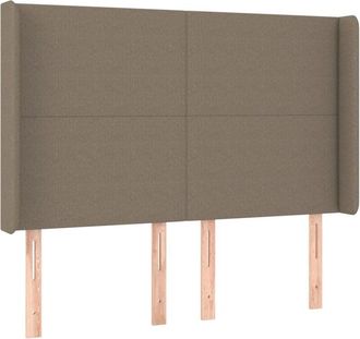 vidaXL Cabecero Con Led De Tela Gris Taupe 147x16x118/128 Cm Vidaxl