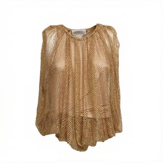 Sportmax Crystal Mesh Overlay Layered Sleeveless Top