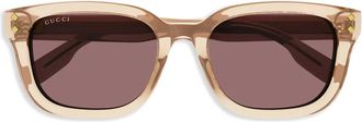 Gucci Occhiali da sole con stampa - Arancione