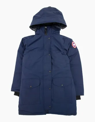 Canada Goose Womens Canada Goose Trillium Parka With Trim Hood Atlantic Navy - Size: 10/8