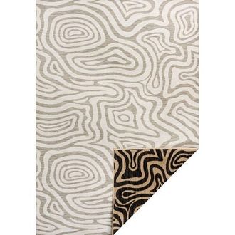 Jonathan Y Designs Eryx Modern Bohemian Abstract Organic Reversible Machine-Washable Indoor/Outdoor Area Rug in Gray/cream at Nordstrom, Size 5Ft 0In X 8Ft