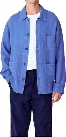 La Paz Baptista Worker Jacket In Indigo Linen