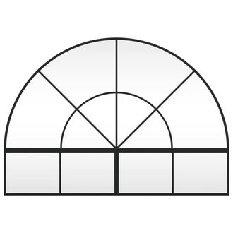 Berkfield Home Wall Mirror Black 100x70 cm Arch Iron