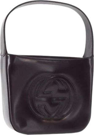 Gucci Pre-owned Handbags, female, Black, Size: ONE SIZE Pre-owned Coated Canvas Handbag