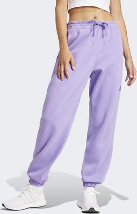 adidas Essentials - Pantaloni in French Terry nero e bianco con polsino e 3 strisce