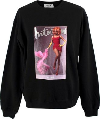 Msgm X Interview Black Ru Paul Sweatshirt Size XL