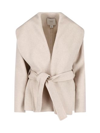 Calvin Klein Cappotto Cintura In Misto Lana