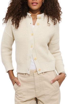 Alex Mill Nico Chunky Cotton Cardigan in Marled Ivory at Nordstrom, Size Medium