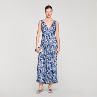 Sandro Floral print maxi dress
