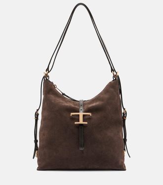 Tod's T Timeless Small suede tote bag