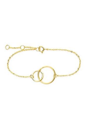 Sterling Forever 14K Yellow Gold Vermeil Interlocking Circles Bracelet at Nordstrom Rack